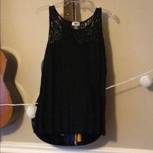 Black lace tank top
